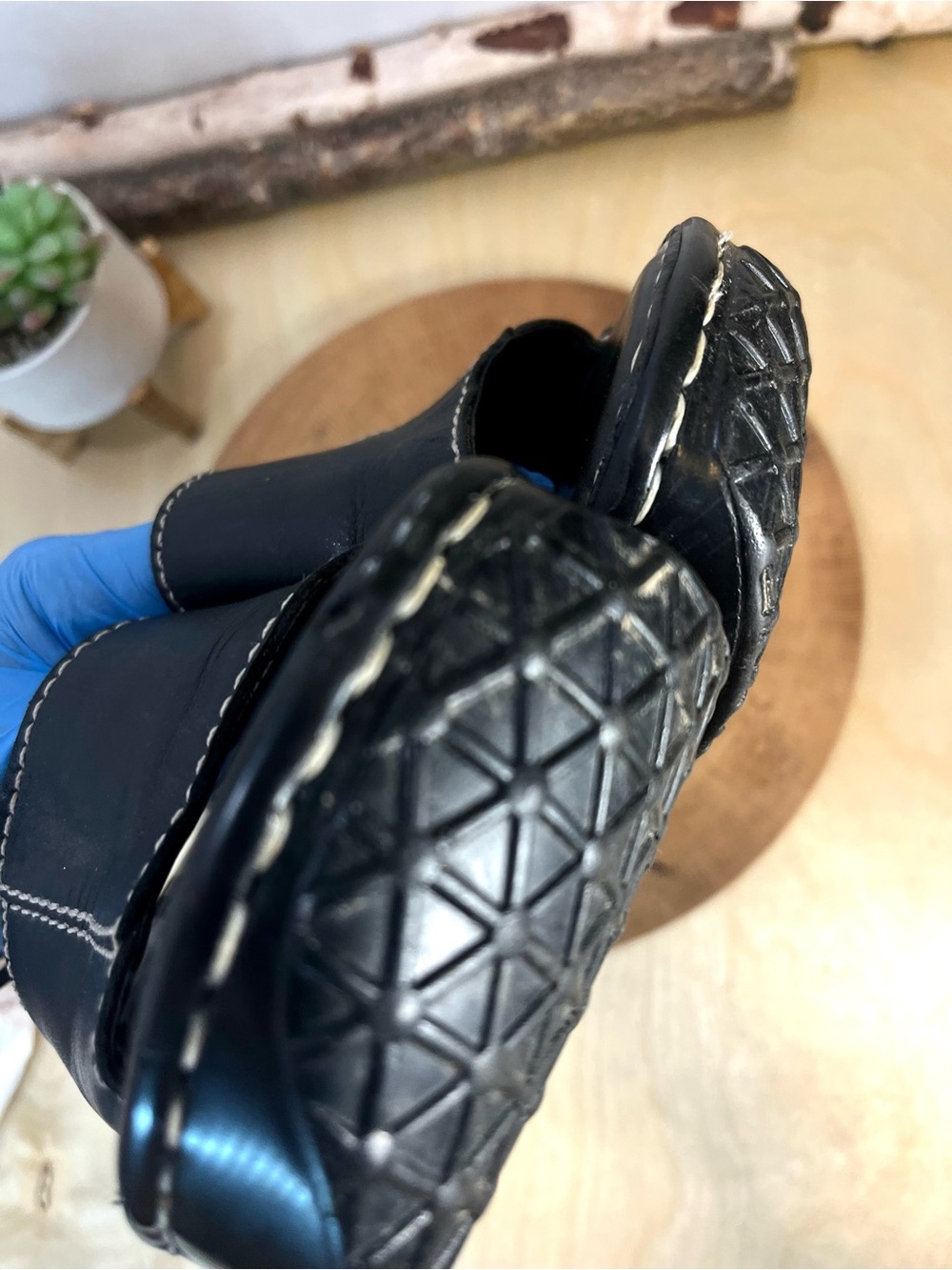 Steve Madden Vintage Ignite Platform Wedge Slides - Black Leather - Size 6.5B - Picture 16 of 16